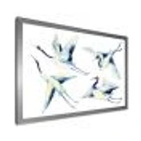 Asian Crane Bird Impression  Wall Art