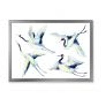 Asian Crane Bird Impression  Wall Art