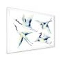 Asian Crane Bird Impression  Wall Art