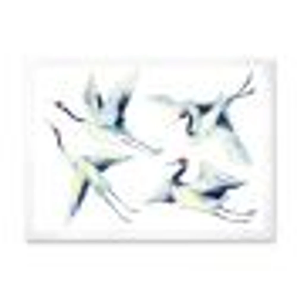 Asian Crane Bird Impression  Wall Art