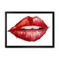 Valentines Day Red Woman Lips  Wall Art