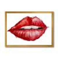 Valentines Day Red Woman Lips  Wall Art