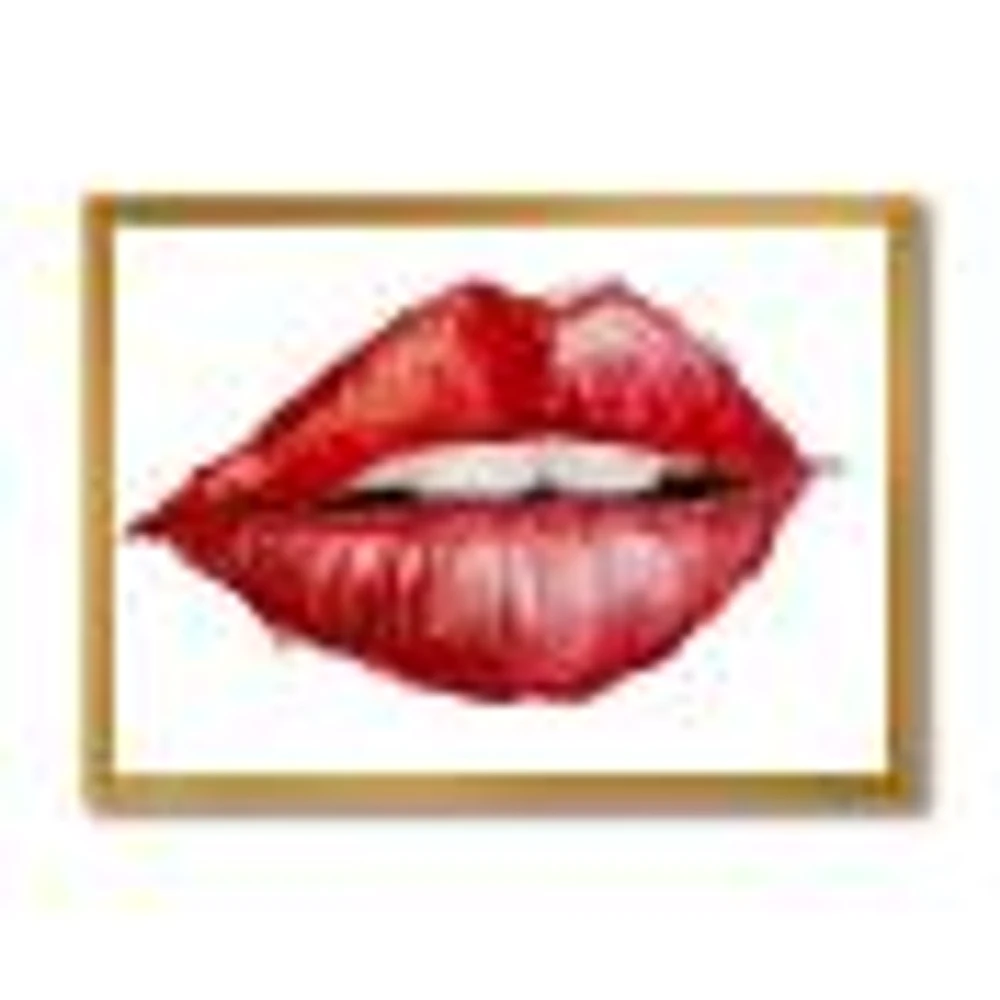 Valentines Day Red Woman Lips  Wall Art