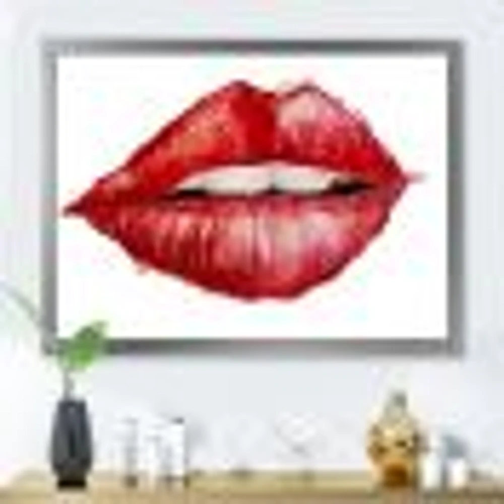 Valentines Day Red Woman Lips  Wall Art