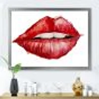 Valentines Day Red Woman Lips  Wall Art