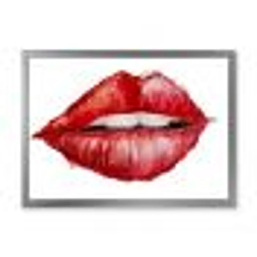 Valentines Day Red Woman Lips  Wall Art