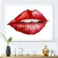 Valentines Day Red Woman Lips  Wall Art