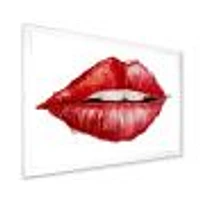 Valentines Day Red Woman Lips  Wall Art