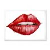 Valentines Day Red Woman Lips  Wall Art