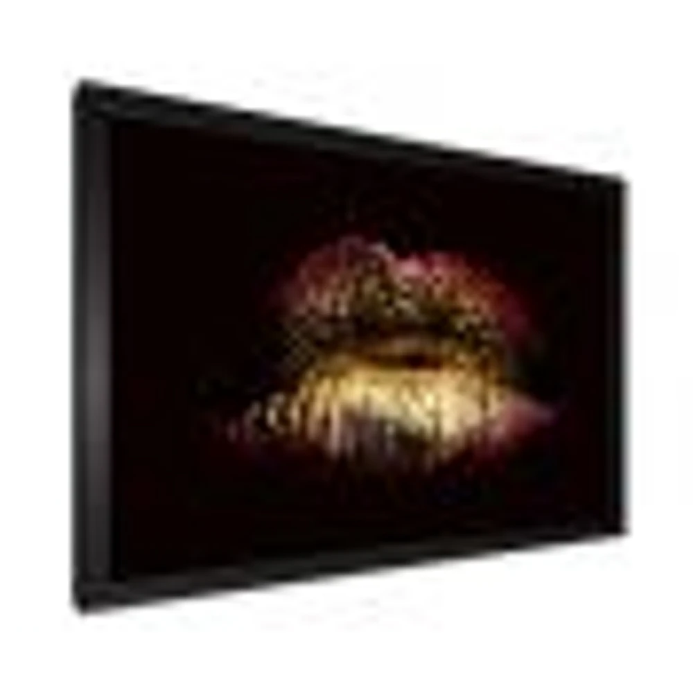 Sexy Golden Metallized Female Lips IV  Wall Art