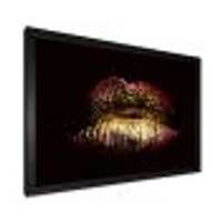 Toile « Sexy Golden Metallized Female Lips IV