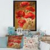 Toile « Red Blossoming Poppies IV »