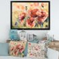 Red Poppy on A Field  Wall Art