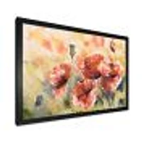 Red Poppy on A Field  Wall Art