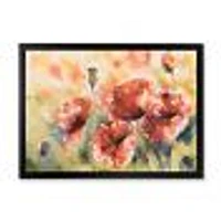 Red Poppy on A Field  Wall Art