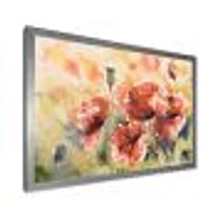 Red Poppy on A Field  Wall Art