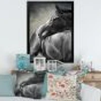 Toile imprimée « Portrait of A Black Horse »