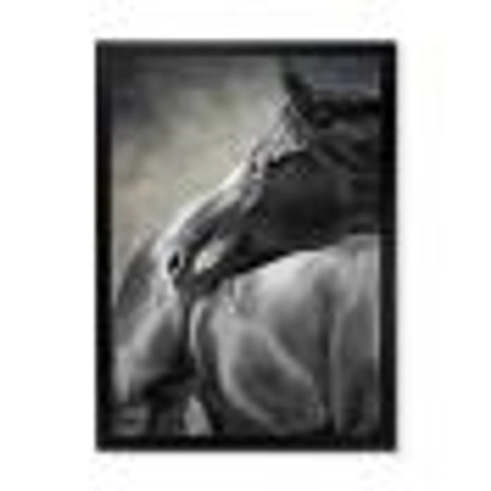 Toile imprimée « Portrait of A Black Horse »