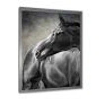 Toile imprimée « Portrait of A Black Horse »