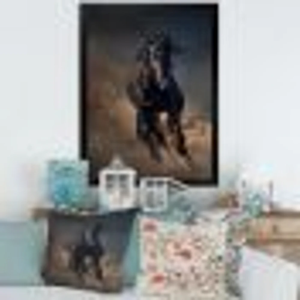 Toile « Portrait of Thoroughbred Nonius Stallion Horse I »