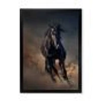 Toile « Portrait of Thoroughbred Nonius Stallion Horse I »