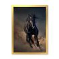 Toile « Portrait of Thoroughbred Nonius Stallion Horse I »