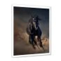 Toile « Portrait of Thoroughbred Nonius Stallion Horse I »