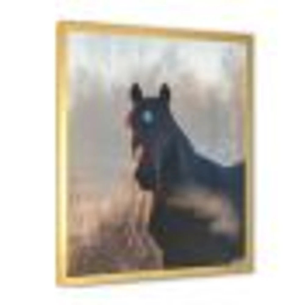 Portrait of A Horse on An Autumn Morning  Wall Art