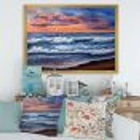 Sunset Over The Blue Ocean II  Wall Art