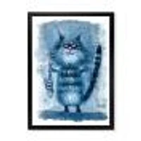 Cat Holding A Fish Its Claws  Wall Art