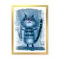 Cat Holding A Fish Its Claws  Wall Art