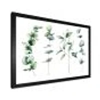 Green Eucalyptus Branches I  Canvas Wall Art Print