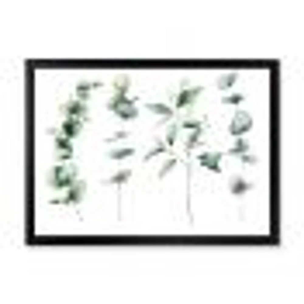 Green Eucalyptus Branches I  Canvas Wall Art Print