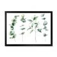 Green Eucalyptus Branches I  Canvas Wall Art Print