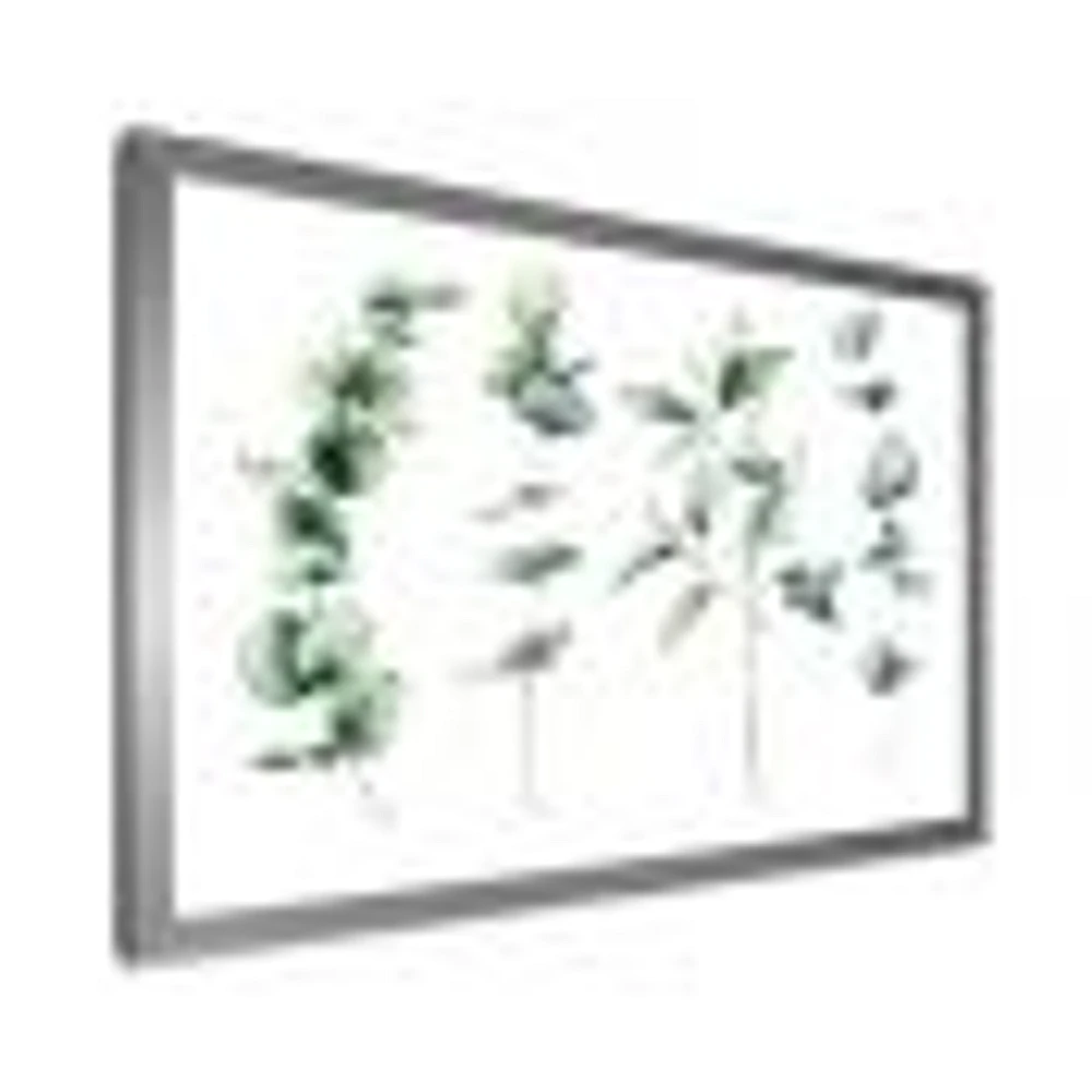 Green Eucalyptus Branches I  Canvas Wall Art Print