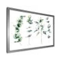 Green Eucalyptus Branches I  Canvas Wall Art Print