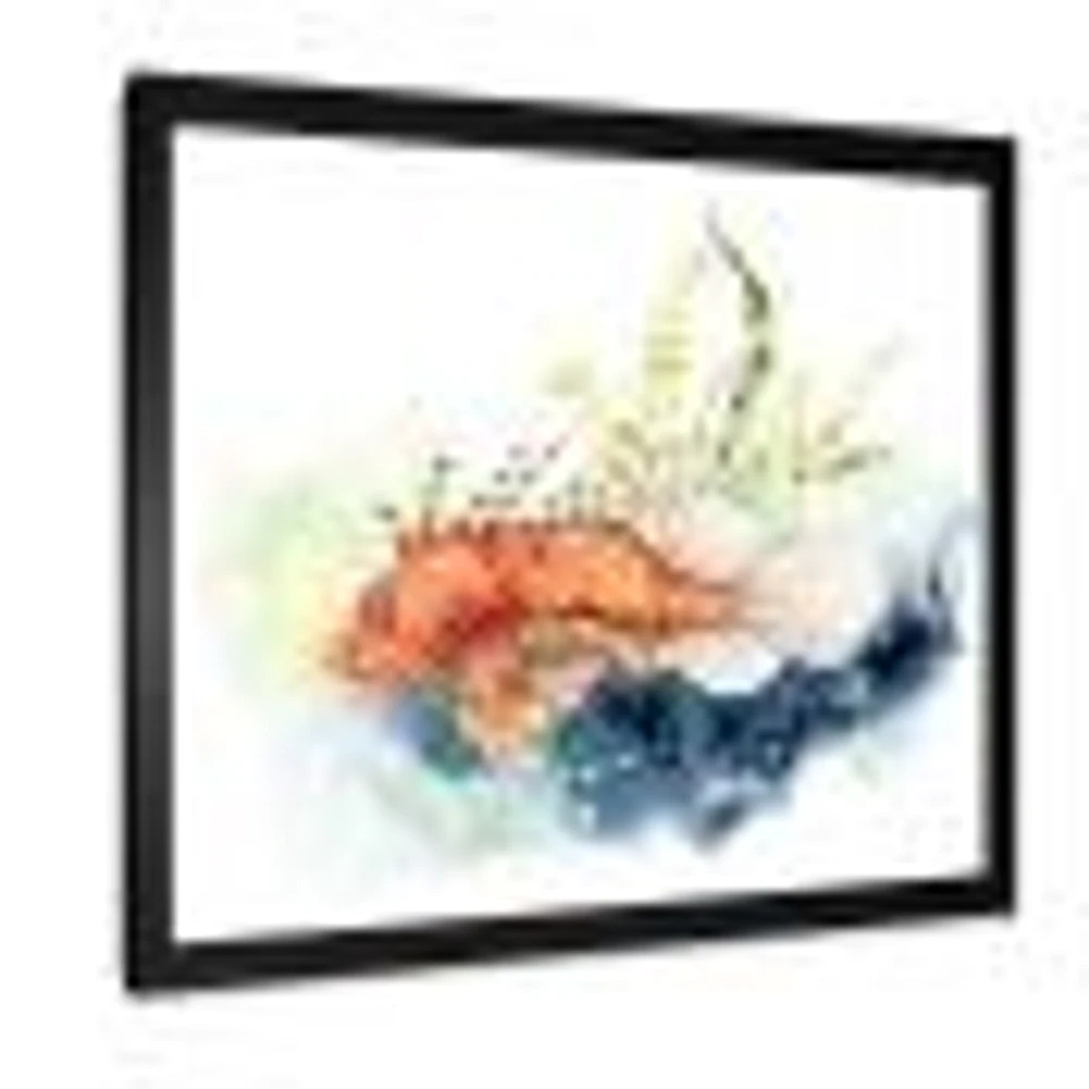 Lionfish and Kelp with Coral Reef Laminaria  Canvas Wall Art Print