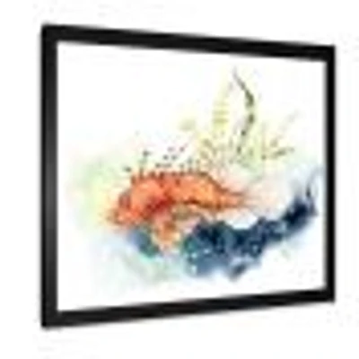 Lionfish and Kelp with Coral Reef Laminaria  Canvas Wall Art Print