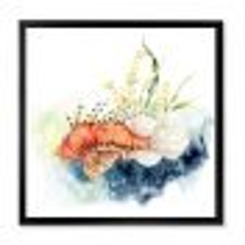 Lionfish and Kelp with Coral Reef Laminaria  Canvas Wall Art Print