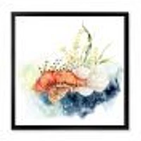 Lionfish and Kelp with Coral Reef Laminaria  Canvas Wall Art Print