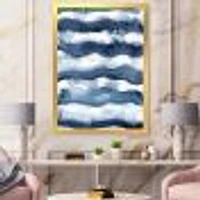 Toile imprimée « Abstract Classic Blue Waves »