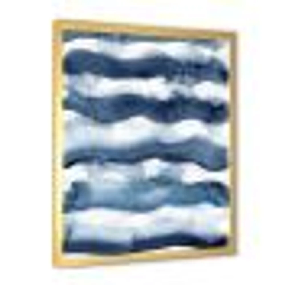 Toile imprimée « Abstract Classic Blue Waves »