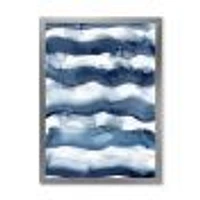 Toile imprimée « Abstract Classic Blue Waves »