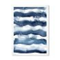 Toile imprimée « Abstract Classic Blue Waves »