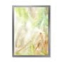 Pastel Abstract with Green Brown and Beige Spots Canvas Wall Art Print