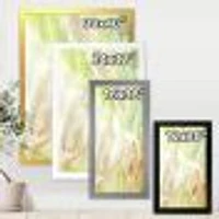 Pastel Abstract with Green Brown and Beige Spots Canvas Wall Art Print