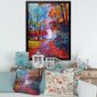 Toile imprimée « Little Road Through Red Autumn »