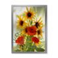 SunFlowers and Poppies The Wild Canvas Wall Art Print