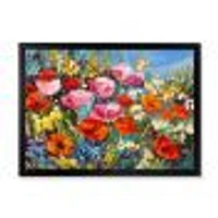 Colorful Spring WildFlowers  Canvas Wall Art Print