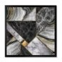 Marble Granite Agate with Touches of Gold  Canvas Wall Art Print